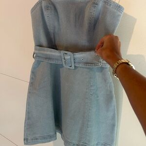 Denim Strapless Dress